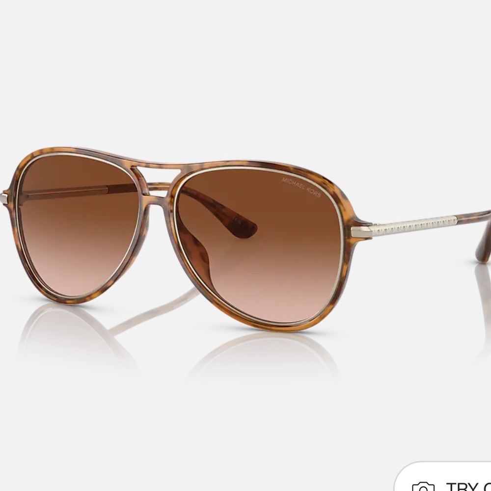 NEW MICHAEL KORS Breckenridge Round Tinted Sunglasses MK2176U Marigold Tortoise - Picture 2 of 9